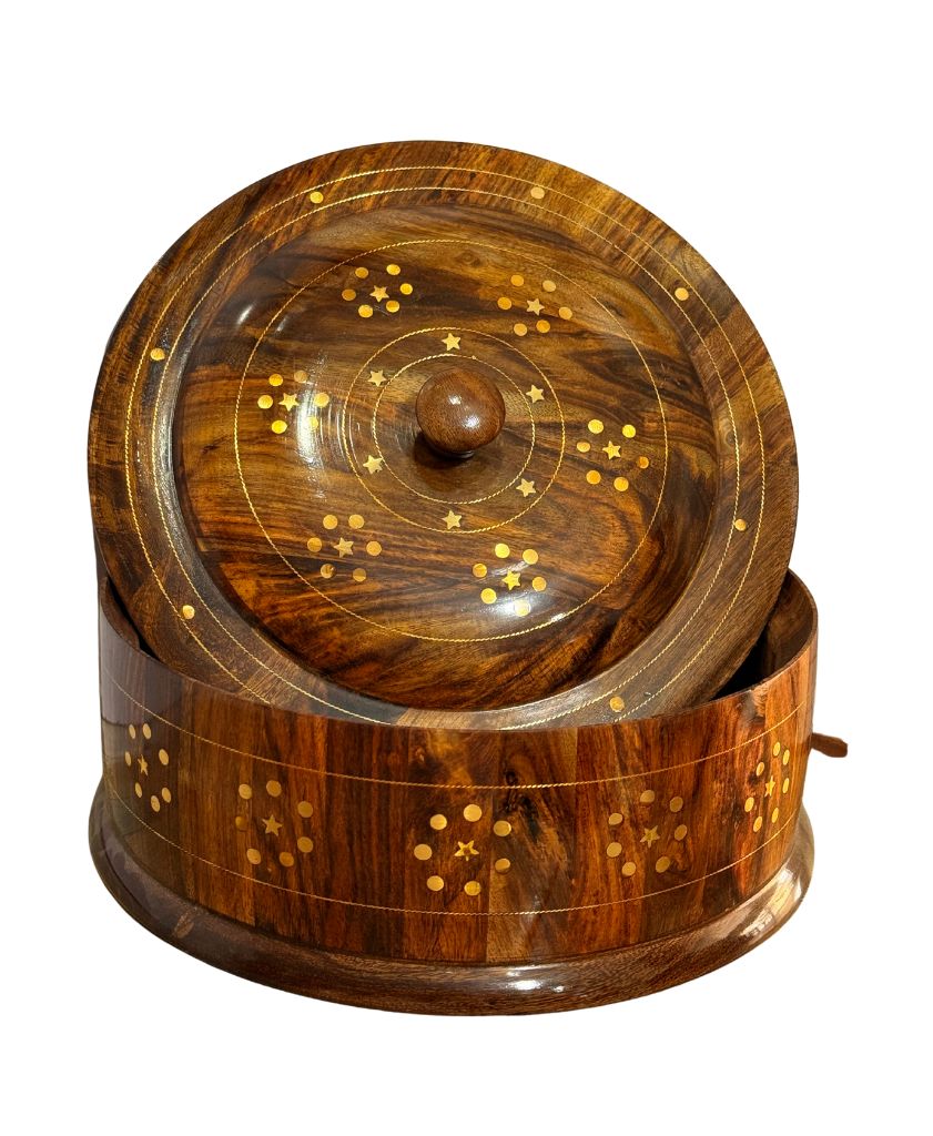 Brass Hotpot Large size Wood