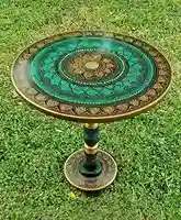 Wooden art round table