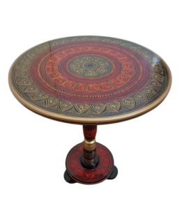 Hand Painted Wooden Round Table