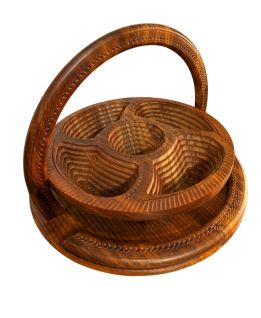 Wooden Curved Fruite Basket